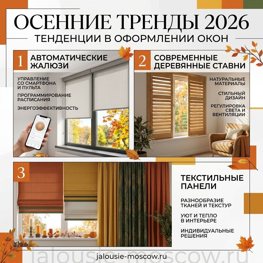 Тренды оформления окон осенью 2026 года