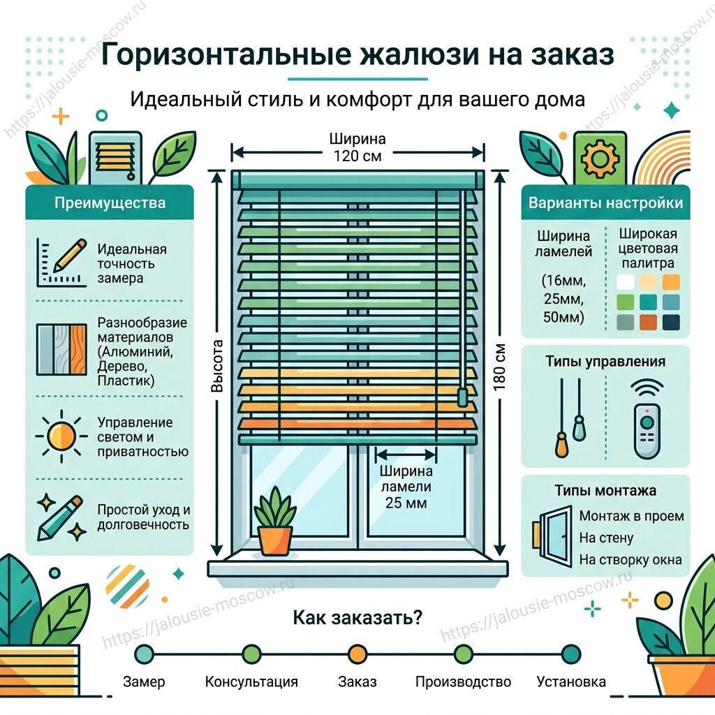 горизонтальные жалюзи на заказ
