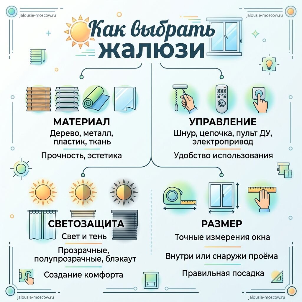 как правильно выбрать жалюзи