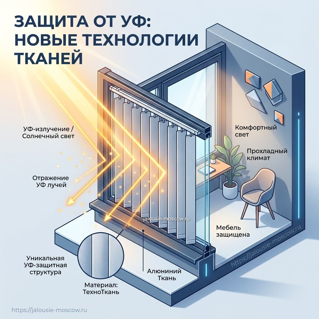 Защита интерьера от солнца с помощью жалюзи