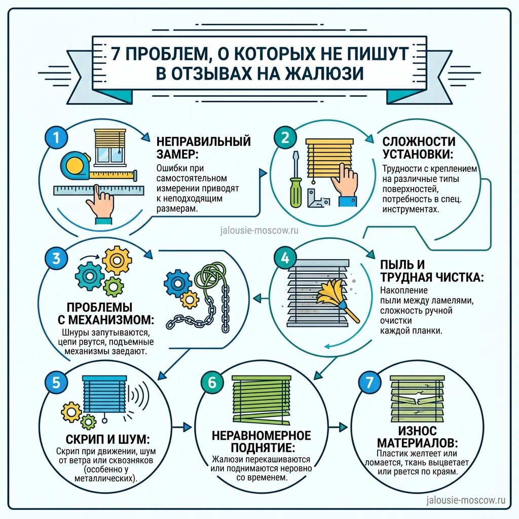 7 проблем, о которых не пишут в отзывах на жалюзи